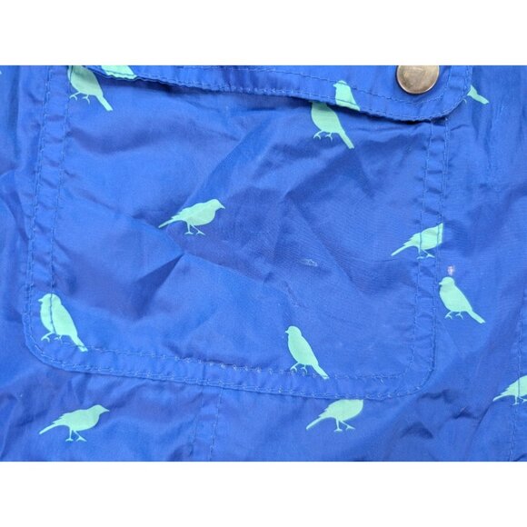 Mossimo Women's Jacket Size M Windbreaker Water Resistant Bird Print Hood - Picture 6 of 16